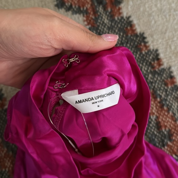 NWOT Amanda Uprichard Stanford Midi Dress in Dark Hot Pink medium - Picture 6 of 6